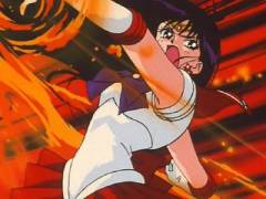 Sailor Mars aus der Anime Serie Sailor Moon aus den 90ern (mit Ärmel).